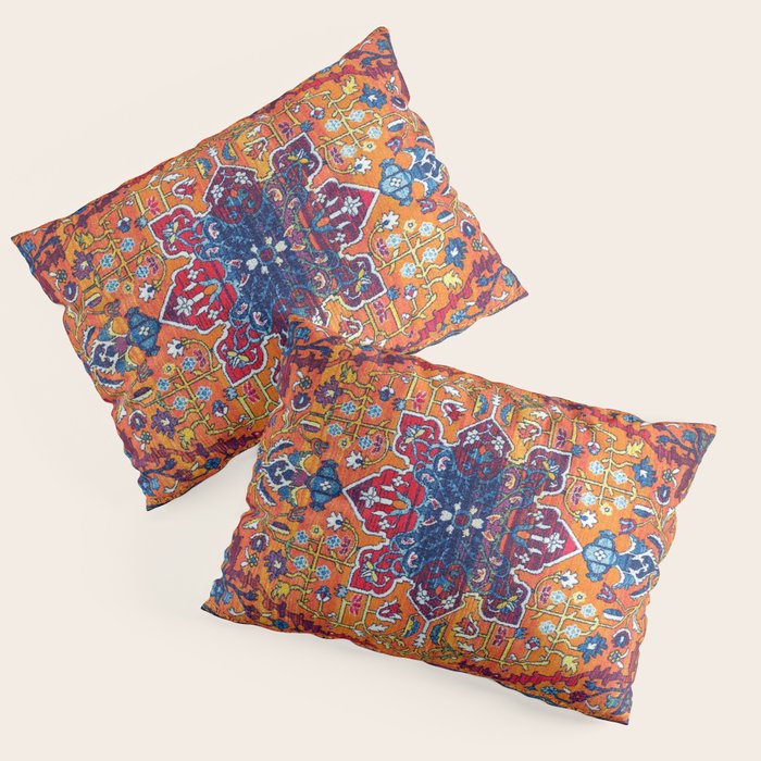 Saffron Elegance: Timeless Berber Atlas Moroccan Aesthetics Pillow Sham Gallery Image 3