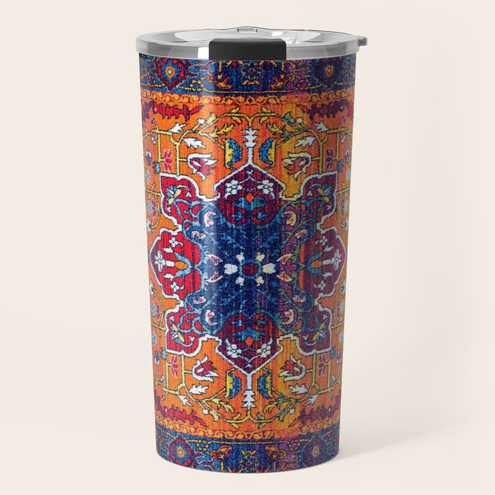 Saffron Elegance: Timeless Berber Atlas Moroccan Aesthetics Travel Mug Gallery Image 1