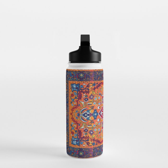 Saffron Elegance: Timeless Berber Atlas Moroccan Aesthetics Water Bottle Gallery Image 3
