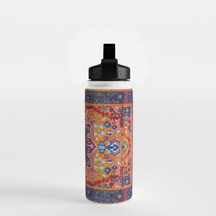 Saffron Elegance: Timeless Berber Atlas Moroccan Aesthetics Water Bottle Gallery Image 2