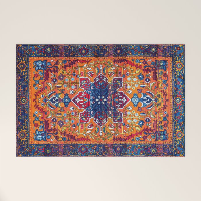 Saffron Elegance: Timeless Berber Atlas Moroccan Aesthetics Welcome Mat Gallery Image 1