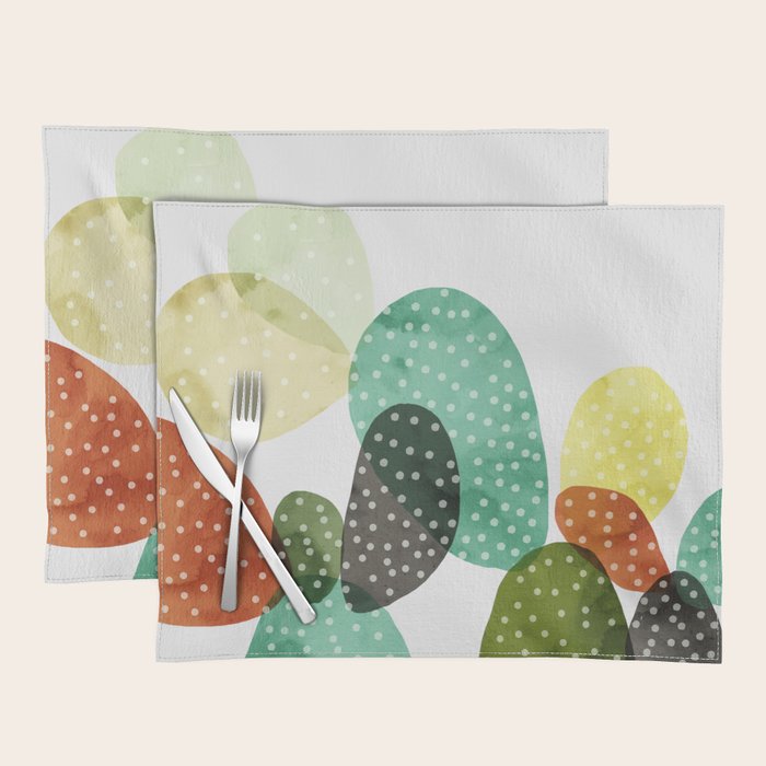 Cactus watercolor Placemat Gallery Image 1