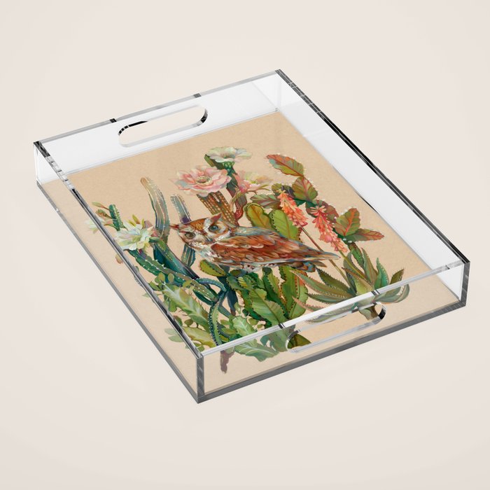 Desert Owl Acrylic Tray Gallery Image 1