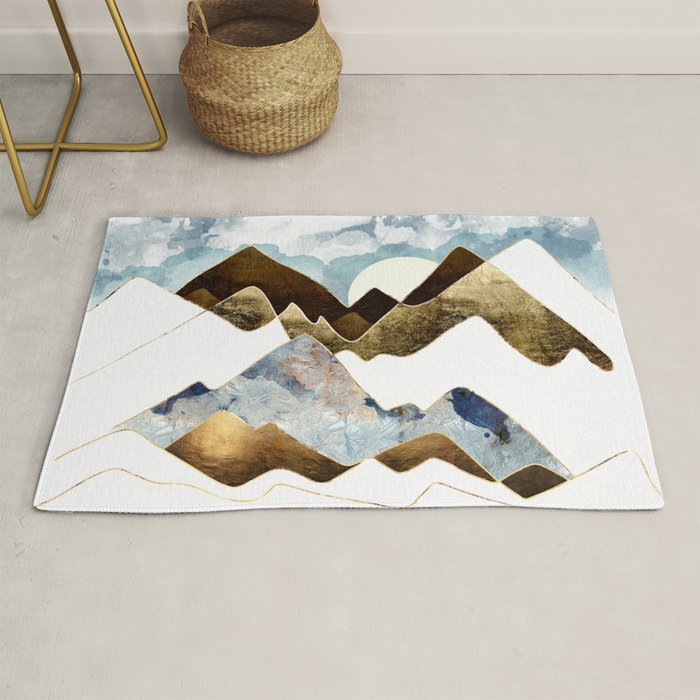 Minimal Abstract Mountains Rug Gallery Image 1