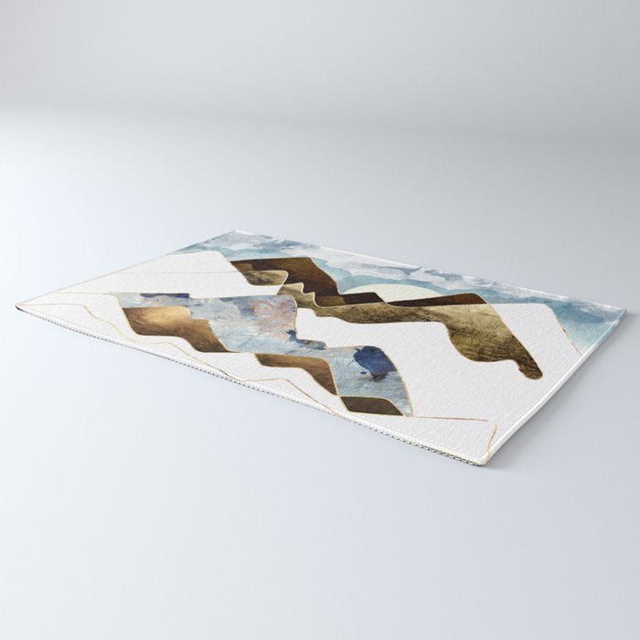 Minimal Abstract Mountains Rug Gallery Image 3