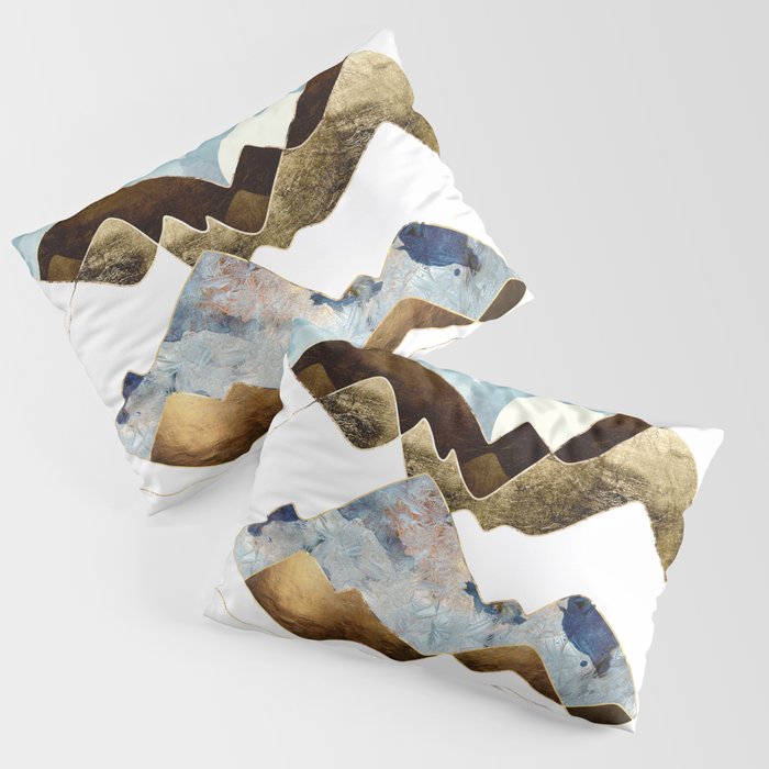 Minimal Abstract Mountains Pillow Sham Gallery Image 1