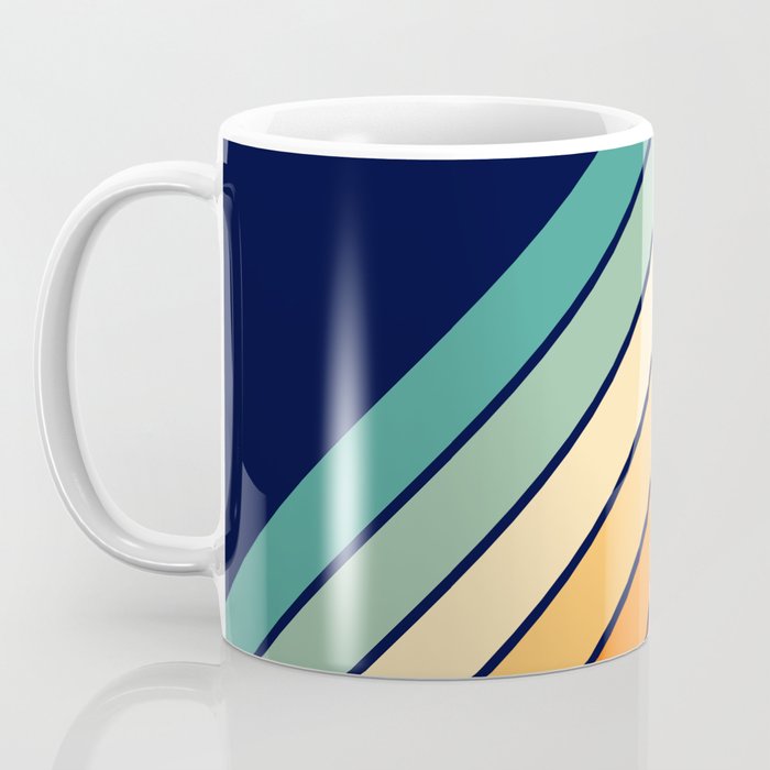 Farida - 70s Vintage Style Retro Stripes Coffee Mug Gallery Image 3