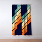 Farida - 70s Vintage Style Retro Stripes Window Curtain Gallery Image 3