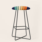 Farida - 70s Vintage Style Retro Stripes Stool Gallery Image 1