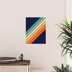 Farida - 70s Vintage Style Retro Stripes Poster Gallery Image 2