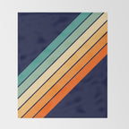 Farida - 70s Vintage Style Retro Stripes Throw Blanket Gallery Image 2