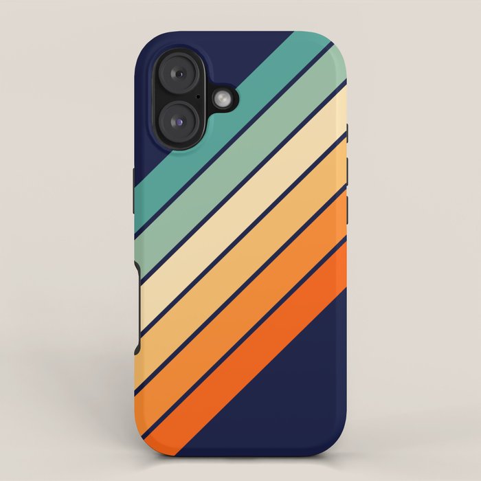 Farida - 70s Vintage Style Retro Stripes iPhone Case Gallery Image 1