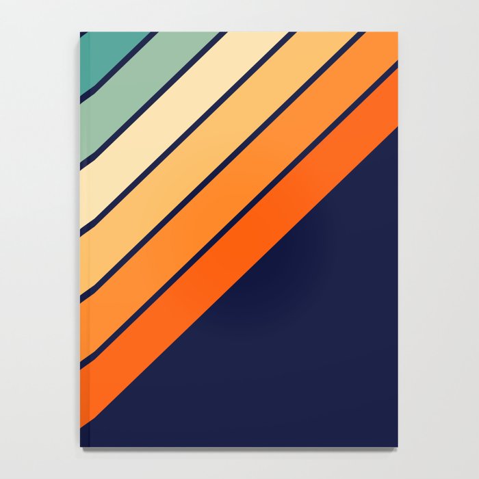 Farida - 70s Vintage Style Retro Stripes Notebook Gallery Image 4