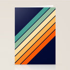 Farida - 70s Vintage Style Retro Stripes Stationery Card Gallery Image 2