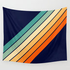 Farida - 70s Vintage Style Retro Stripes Wall Tapestry Gallery Image 4