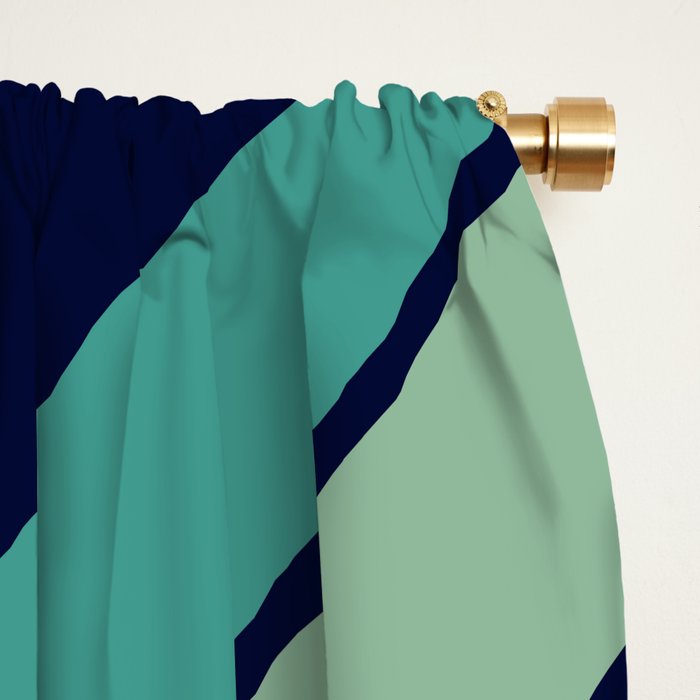 Farida - 70s Vintage Style Retro Stripes Window Curtain Gallery Image 2