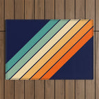 Farida - 70s Vintage Style Retro Stripes Outdoor Rug Gallery Image 1