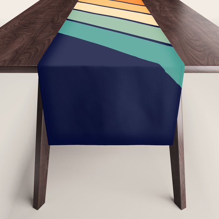 Farida - 70s Vintage Style Retro Stripes Table Runner Gallery Image 1