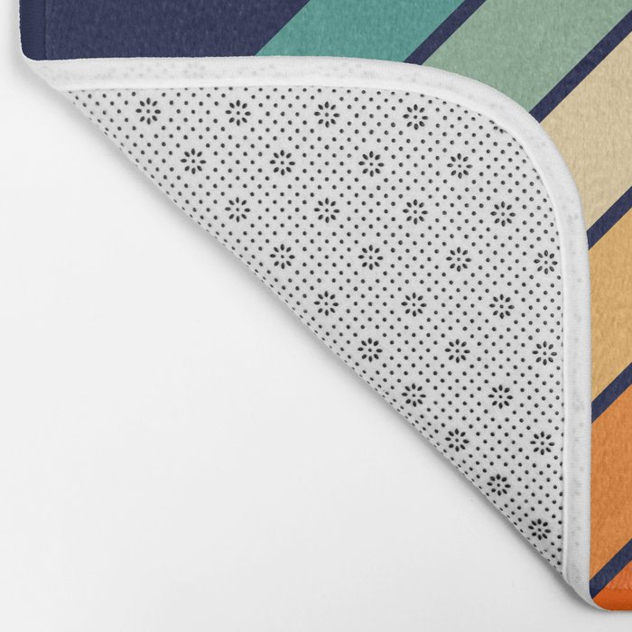 Farida - 70s Vintage Style Retro Stripes Bath Mat Gallery Image 2