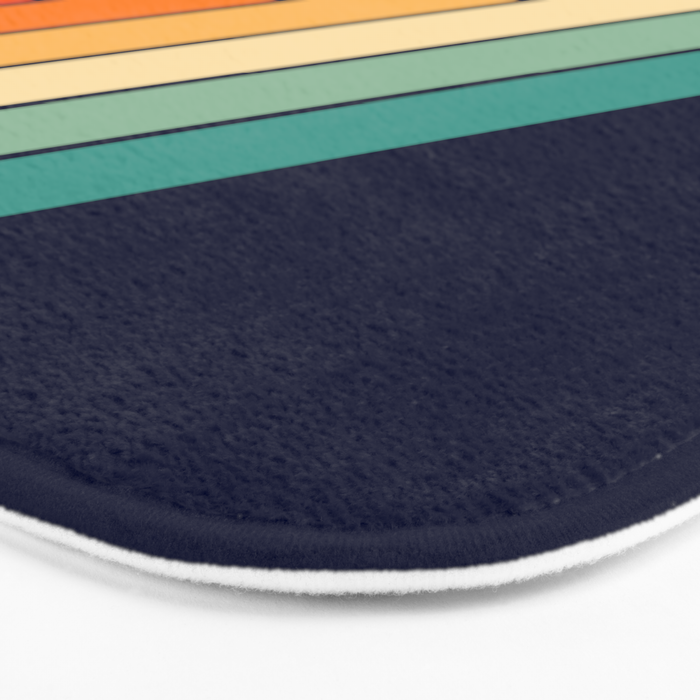 Farida - 70s Vintage Style Retro Stripes Bath Mat Gallery Image 3