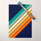 Farida - 70s Vintage Style Retro Stripes Wrapping Paper Gallery Image 1