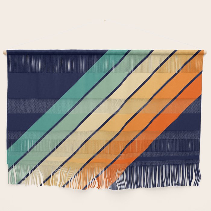 Farida - 70s Vintage Style Retro Stripes Wall Hanging Gallery Image 1