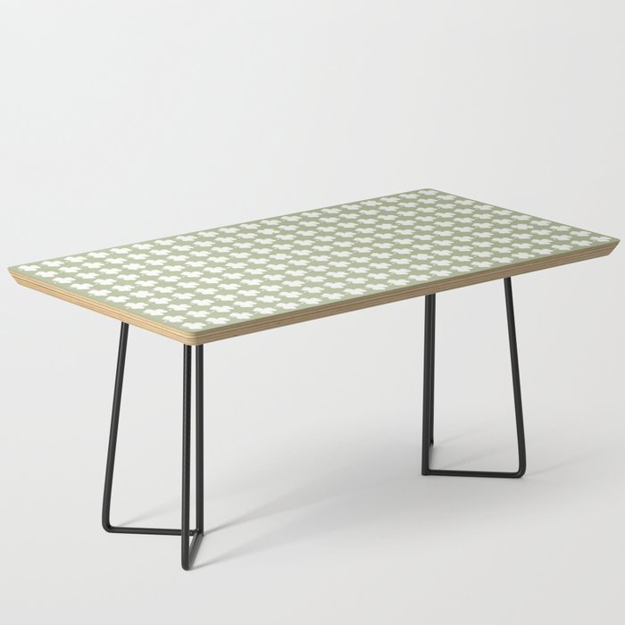Clovers XXVI Natural Green Botanical Pattern Coffee Table Gallery Image 1