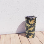 Origami metallic dragon friends // black background golden fantasy animals Travel Mug Gallery Image 4