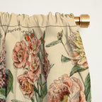 French Vintage Flowers Chart Adolphe Millot Fleurs Larousse Pour Tous Funky Cozy Boho Maximalist Window Curtain Gallery Image 2