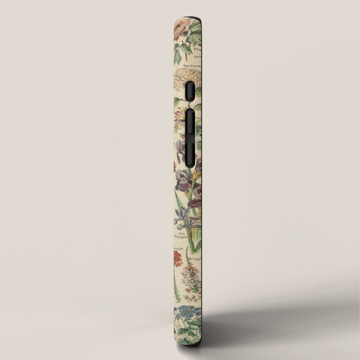 French Vintage Flowers Chart Adolphe Millot Fleurs Larousse Pour Tous Funky Cozy Boho Maximalist iPhone Case Gallery Image 2