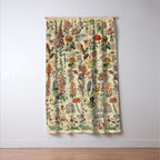 French Vintage Flowers Chart Adolphe Millot Fleurs Larousse Pour Tous Funky Cozy Boho Maximalist Window Curtain Gallery Image 3