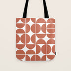Mid Century Modern Geometric 04 Terracotta Tote Bag Gallery Image 1