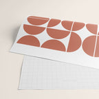 Mid Century Modern Geometric 04 Terracotta Wrapping Paper Gallery Image 2