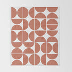 Mid Century Modern Geometric 04 Terracotta Throw Blanket Gallery Image 2
