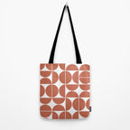 Mid Century Modern Geometric 04 Terracotta Tote Bag Gallery Image 2