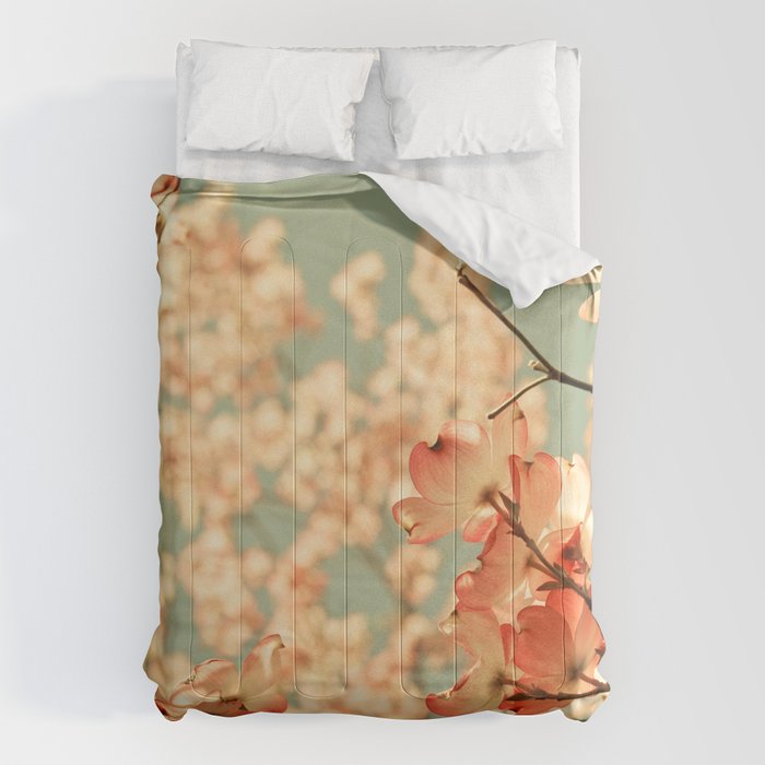 Pink Flowers on a Spring Day Comforter Gallery Image 1