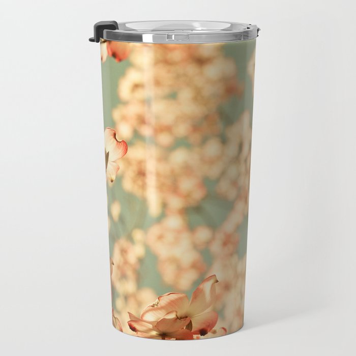 Pink Flowers on a Spring Day Travel Mug Gallery Image 3