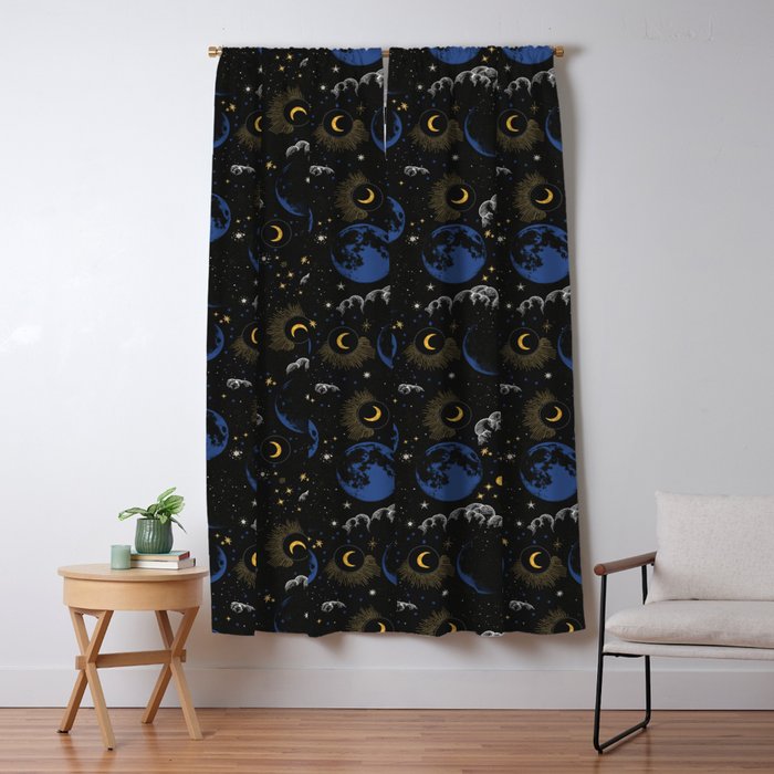 Night sky of stars 24 Window Curtain Gallery Image 1