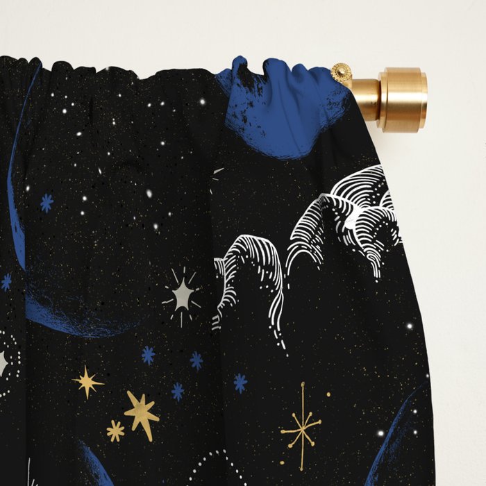 Night sky of stars 24 Window Curtain Gallery Image 2
