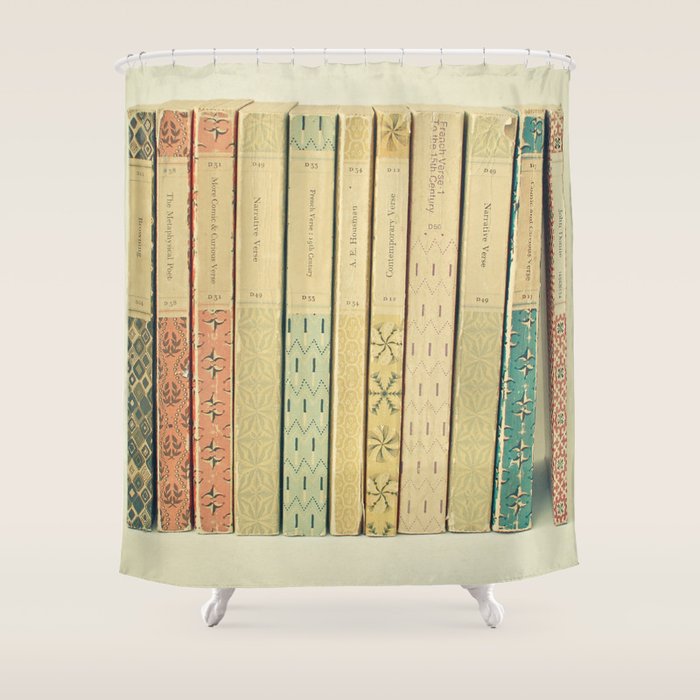 Old Books Shower Curtain Gallery Image 1