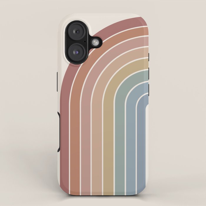 Gradient Arch XXIV Earthy Mid Century Modern Rainbow iPhone Case Gallery Image 1