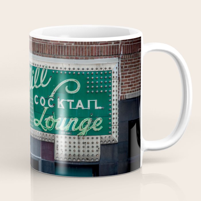 Green Mill Cocktail Lounge Vintage Neon Sign Uptown Chicago Coffee Mug