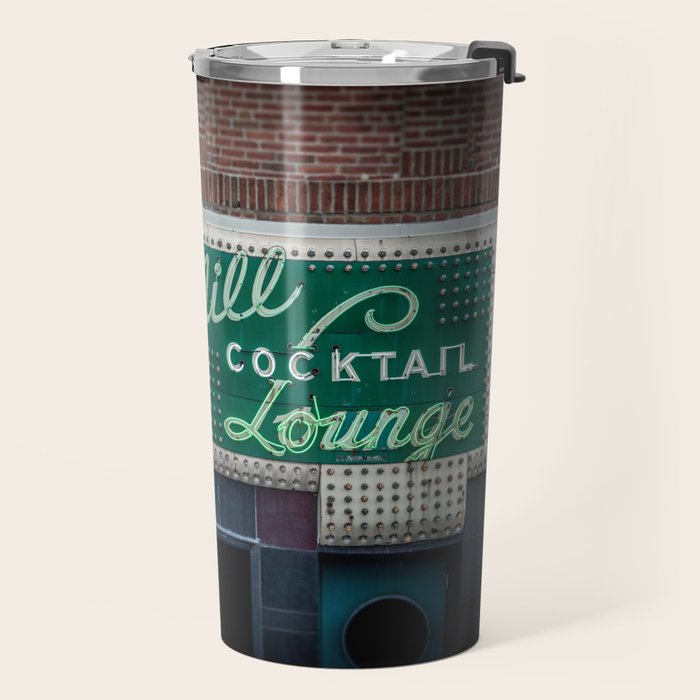 Green Mill Cocktail Lounge Vintage Neon Sign Uptown Chicago Travel Mug Gallery Image 2