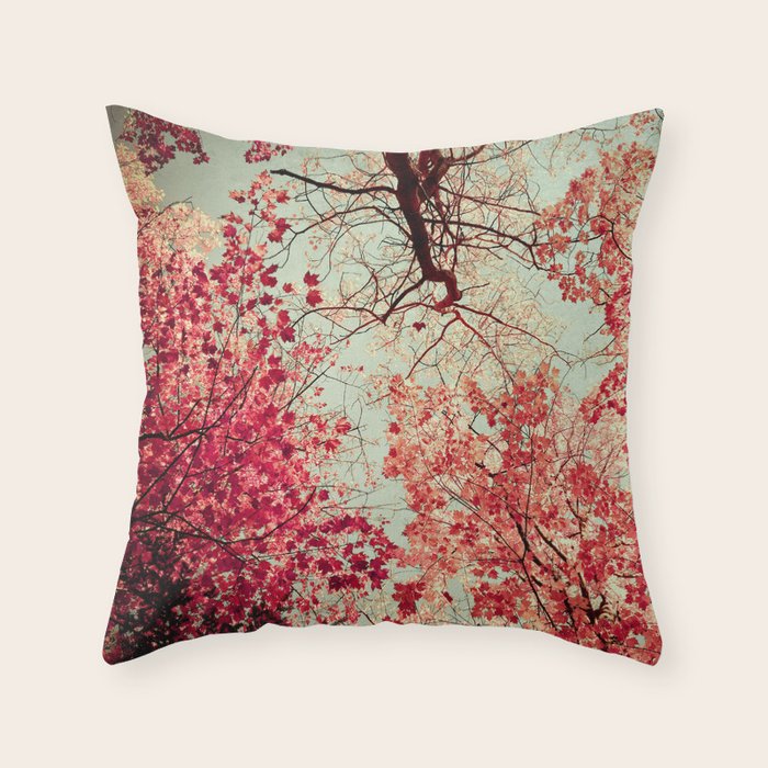 Autumn Inkblot Throw Pillow Gallery Image 1