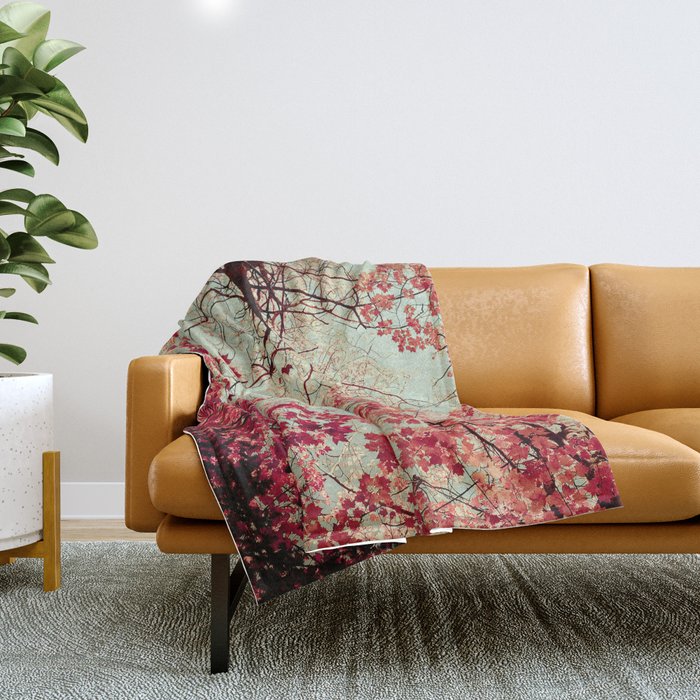 Autumn Inkblot Throw Blanket Gallery Image 1