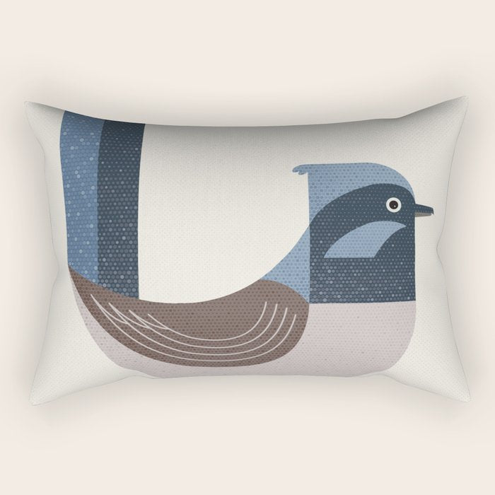 Whimsy Superb Fairywren Rectangular Pillow Gallery Image 2