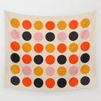 Retro Bauhaus Dots | 70s European Pattern Wall Tapestry Gallery Image 4