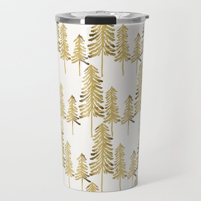 Pine Trees - Gold Palette Travel Mug Gallery Image 1