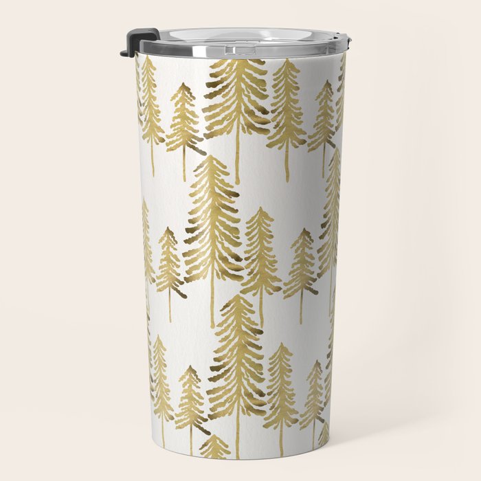 Pine Trees - Gold Palette Travel Mug Gallery Image 3