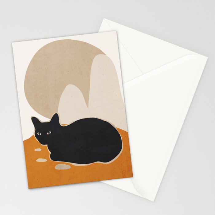 Minimal Abstract Art Cat 3 Stationery Card Gallery Image 2